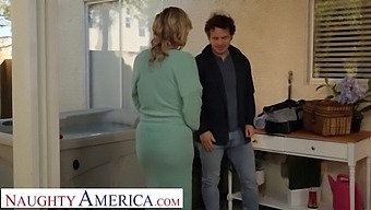 Rachael Cavalli, The Busty Blonde With Tattoos, Seduces And Has Sex With The Repairman After Offering Him Lemonade