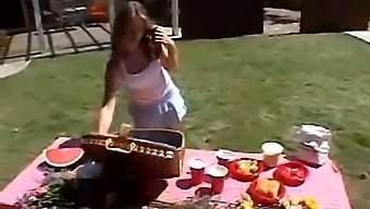 Little April'S Solo Outdoor Masturbation Session