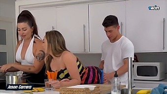 Best Friend Of My Girlfriend Stayed For A Few Days And We Had Sex And Then We Discovered A Hot Threesome.