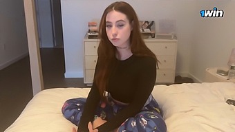 Hot Redhead Stepsis Gives Blowjob And Gets Creampied Before Class In Dorm Room